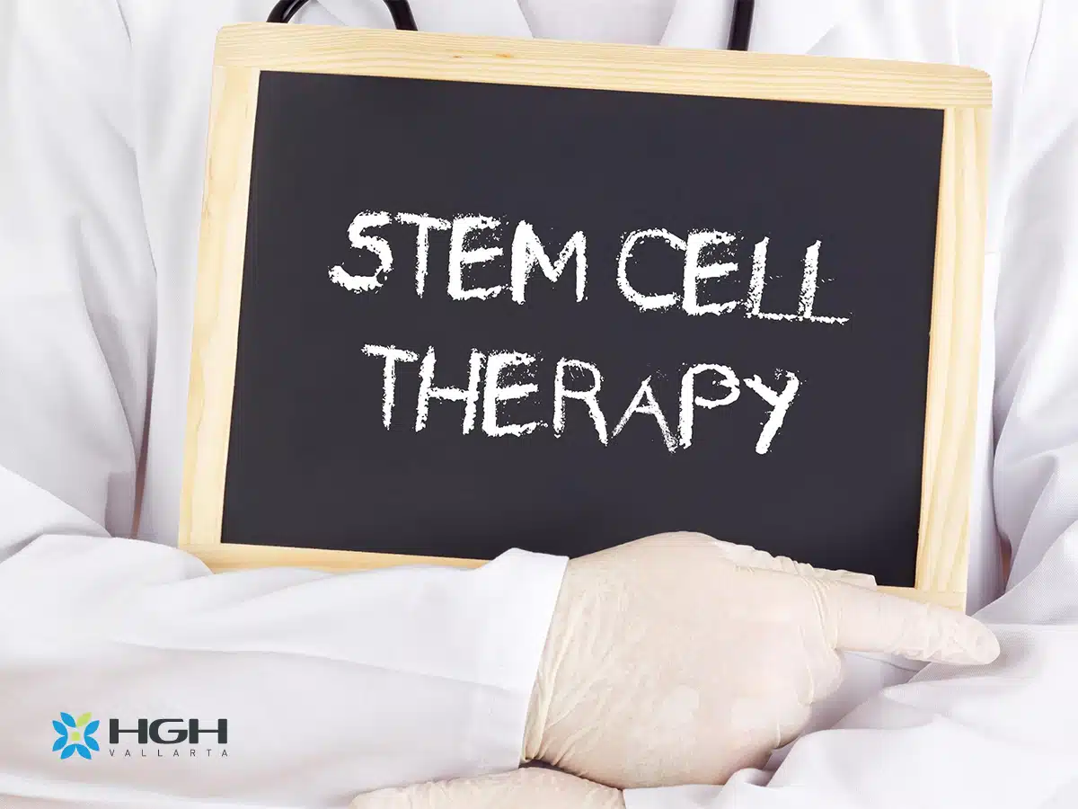 Stem Cell Therapy Written on Chalkboard