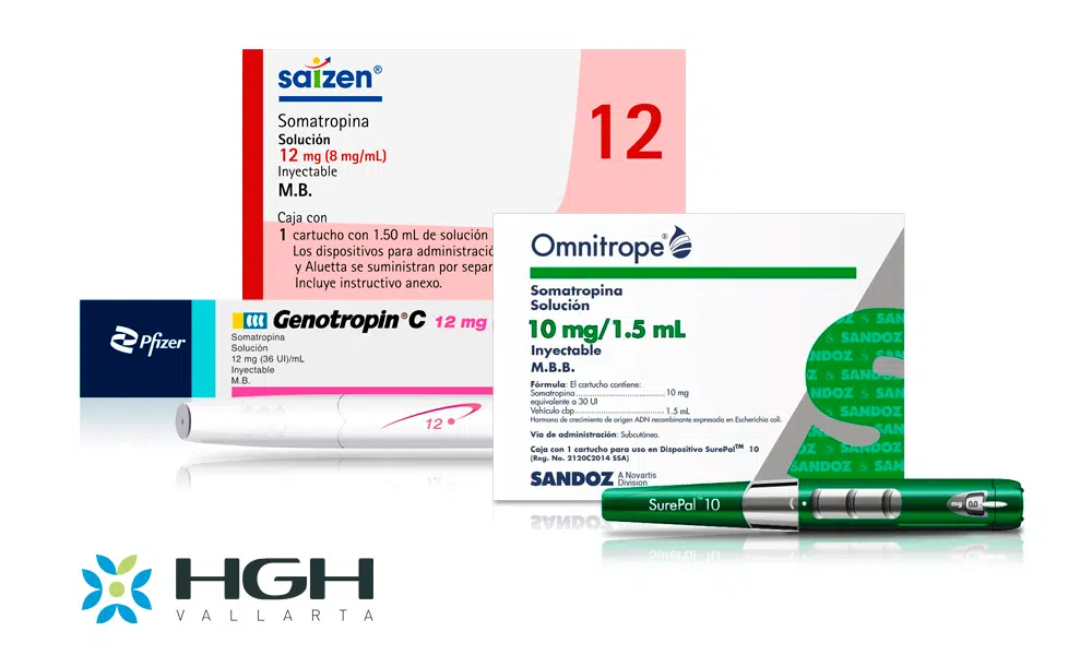 Boxes of Saizen, Genotropin, and Omnitrope